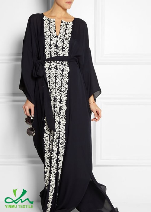 yinmu textile  formal black abaya for women